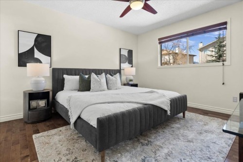 56 Hawkcliff Way Nw, Calgary, AB - Indoor Photo Showing Bedroom
