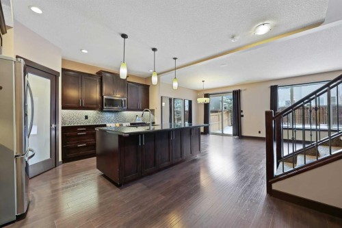 226 Sage Meadows Circle Nw, Calgary, AB - Indoor Photo Showing Kitchen With Stainless Steel Kitchen With Upgraded Kitchen