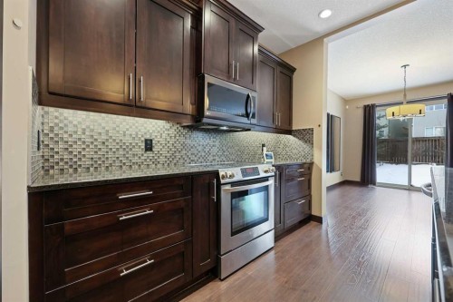226 Sage Meadows Circle Nw, Calgary, AB - Indoor Photo Showing Kitchen With Stainless Steel Kitchen With Upgraded Kitchen