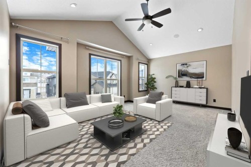 226 Sage Meadows Circle Nw, Calgary, AB - Indoor Photo Showing Living Room