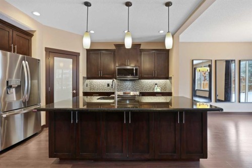 226 Sage Meadows Circle Nw, Calgary, AB - Indoor Photo Showing Kitchen With Stainless Steel Kitchen With Upgraded Kitchen