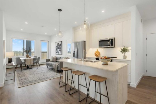 2307-44 Skyview Parkway Ne, Calgary, AB - Indoor Photo Showing Kitchen With Upgraded Kitchen