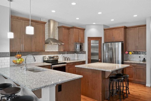 24 Legacy Landing, Calgary, AB - Indoor Photo Showing Kitchen With Upgraded Kitchen