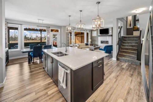 209 Sandpiper Crescent, Chestermere, AB - Indoor Photo Showing Kitchen With Double Sink With Upgraded Kitchen