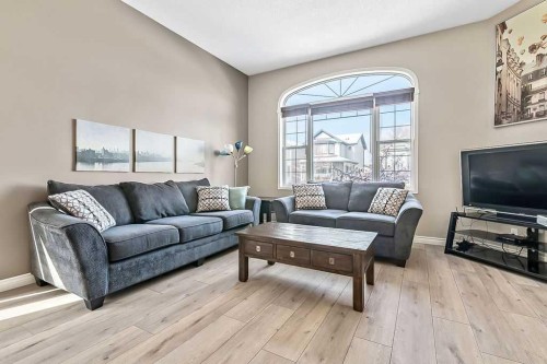 119 Mt Aberdeen Close Se, Calgary, AB - Indoor Photo Showing Living Room