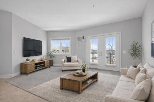 203-77 George Fox Trail, Cochrane, AB - Indoor Photo Showing Living Room