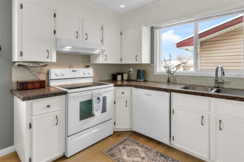 4640 Rundlehill Road Ne, Calgary, AB - Indoor Photo Showing Kitchen With Double Sink