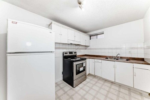 6735 Temple Drive Ne, Calgary, AB - Indoor Photo Showing Kitchen With Double Sink