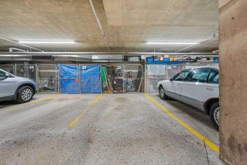 215-200 Lincoln Way Sw, Calgary, AB - Indoor Photo Showing Garage