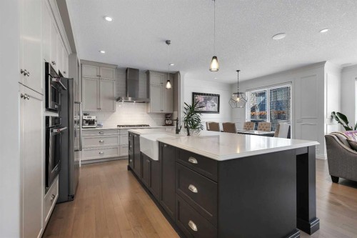 393 Evansborough Way Nw, Calgary, AB - Indoor Photo Showing Kitchen With Upgraded Kitchen