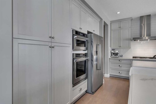 393 Evansborough Way Nw, Calgary, AB - Indoor Photo Showing Kitchen With Upgraded Kitchen