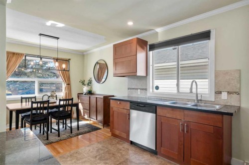 6112 Buckthorn Road Nw, Calgary, AB - Indoor Photo Showing Kitchen With Double Sink