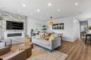 9963 Wilde Road Se, Calgary, AB  - Indoor Photo Showing Living Room With Fireplace 