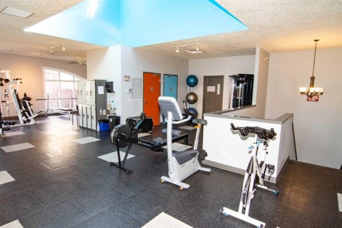 208-10 Hemlock Crescent Sw, Calgary, AB - Indoor Photo Showing Gym Room