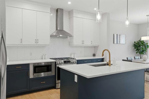 61 Calhoun Crescent Ne, Calgary, AB - Indoor Photo Showing Kitchen With Upgraded Kitchen