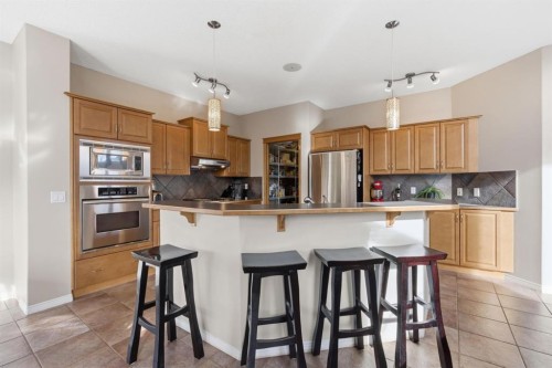 283 Springmere Link, Chestermere, AB - Indoor Photo Showing Kitchen With Upgraded Kitchen