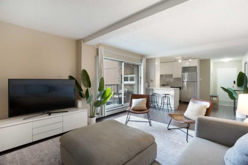2B-515 17 Avenue Sw, Calgary, AB - Indoor Photo Showing Living Room