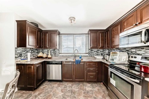 6944 Temple Drive Ne, Calgary, AB - Indoor Photo Showing Kitchen With Double Sink With Upgraded Kitchen