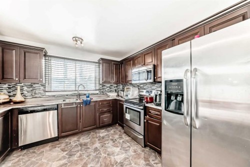 6944 Temple Drive Ne, Calgary, AB - Indoor Photo Showing Kitchen With Double Sink With Upgraded Kitchen