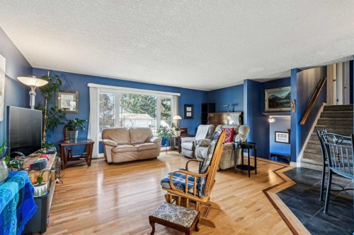 443 Brookmere Crescent Sw, Calgary, AB - Indoor Photo Showing Living Room