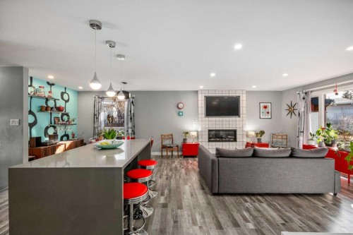 224 Cedarbrae Crescent Sw, Calgary, AB - Indoor With Fireplace