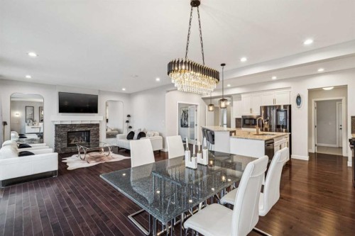 290 Mahogany Place Se, Calgary, AB - Indoor Photo Showing Other Room With Fireplace