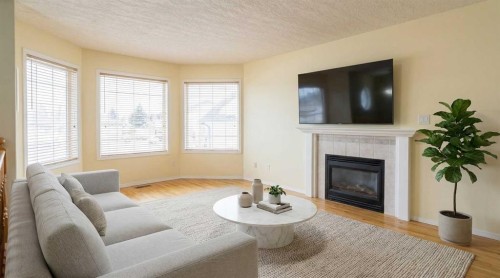 189 Sitar Crescent, Hinton, AB - Indoor Photo Showing Living Room With Fireplace