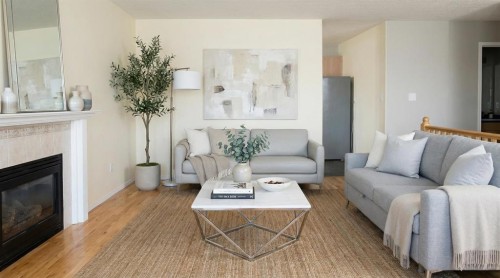 189 Sitar Crescent, Hinton, AB - Indoor Photo Showing Living Room With Fireplace