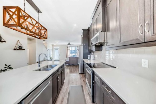 145 Red Sky Way Ne, Calgary, AB - Indoor Photo Showing Kitchen With Double Sink With Upgraded Kitchen