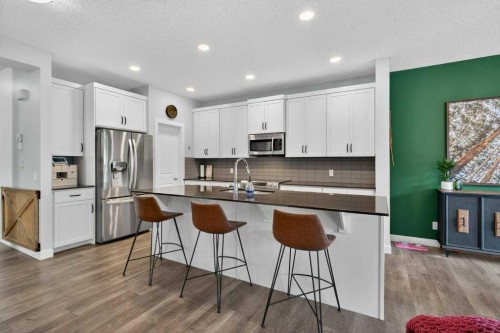 1091 Brightoncrest Green Se, Calgary, AB - Indoor Photo Showing Kitchen With Upgraded Kitchen