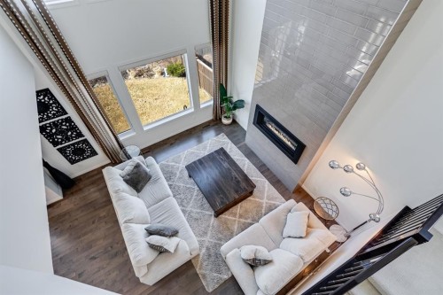 117 Mahogany Place Se, Calgary, AB - Indoor With Fireplace