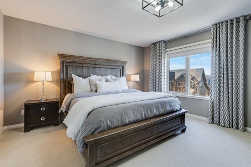 117 Mahogany Place Se, Calgary, AB - Indoor Photo Showing Bedroom