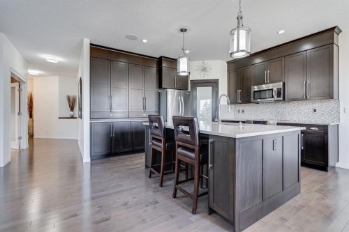 117 Mahogany Place Se, Calgary, AB - Indoor Photo Showing Kitchen With Upgraded Kitchen