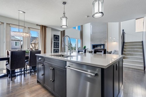 117 Mahogany Place Se, Calgary, AB - Indoor Photo Showing Kitchen With Double Sink With Upgraded Kitchen
