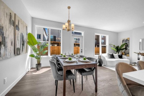 55 Amblehurst Link Nw, Calgary, AB - Indoor Photo Showing Dining Room