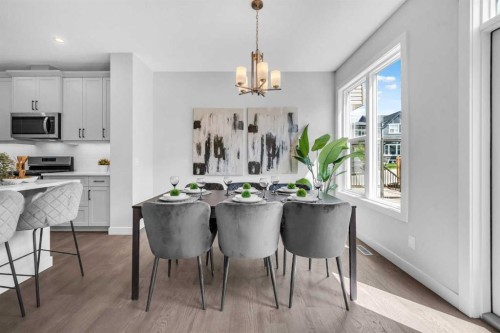 55 Amblehurst Link Nw, Calgary, AB - Indoor Photo Showing Dining Room