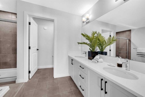 55 Amblehurst Link Nw, Calgary, AB - Indoor Photo Showing Bathroom