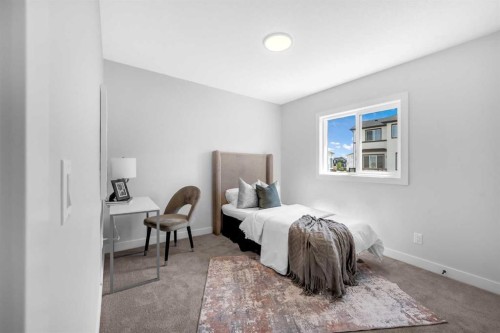 55 Amblehurst Link Nw, Calgary, AB - Indoor Photo Showing Bedroom