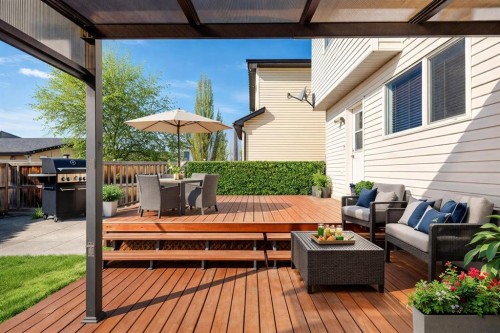 83 Luxstone Crescent Sw, Airdrie, AB - Outdoor With Deck Patio Veranda With Exterior