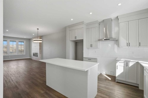 229 Bridgeport Gate, Chestermere, AB - Indoor Photo Showing Kitchen With Upgraded Kitchen