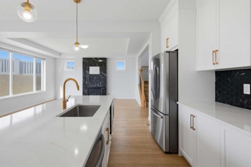 119 Carrington Circle Nw, Calgary, AB - Indoor Photo Showing Kitchen With Upgraded Kitchen