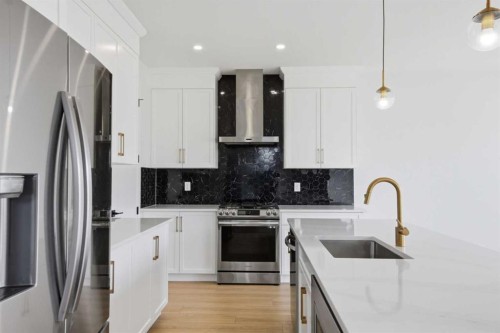 119 Carrington Circle Nw, Calgary, AB - Indoor Photo Showing Kitchen With Upgraded Kitchen