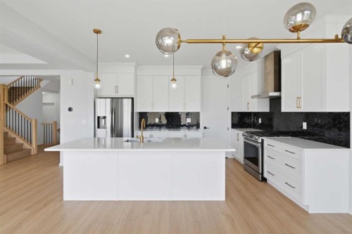 119 Carrington Circle Nw, Calgary, AB - Indoor Photo Showing Kitchen With Upgraded Kitchen