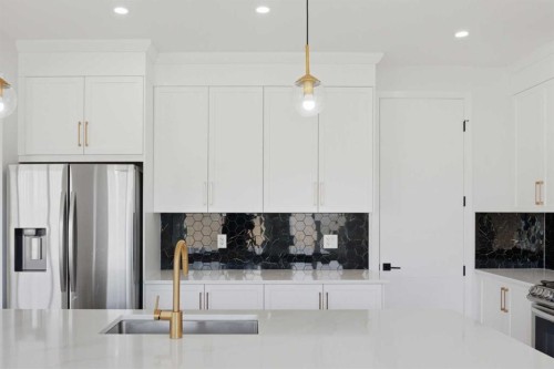 119 Carrington Circle Nw, Calgary, AB - Indoor Photo Showing Kitchen With Upgraded Kitchen