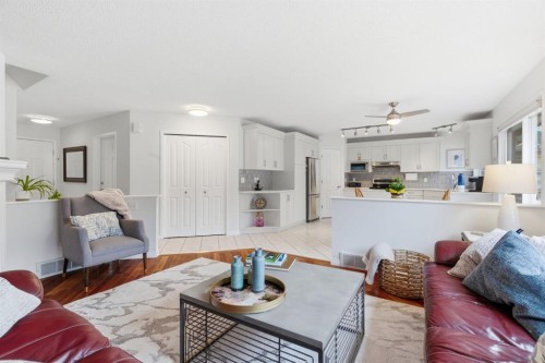 3611 Douglas Ridge Boulevard Se, Calgary, AB - Indoor Photo Showing Living Room
