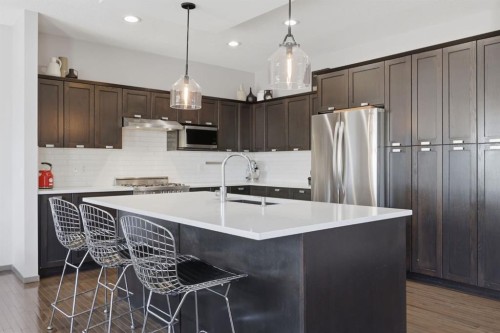 112 Evanston View Nw, Calgary, AB - Indoor Photo Showing Kitchen With Stainless Steel Kitchen With Upgraded Kitchen