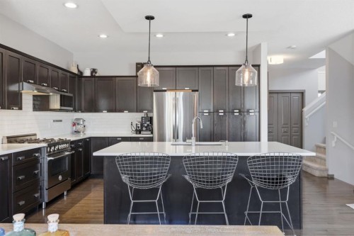 112 Evanston View Nw, Calgary, AB - Indoor Photo Showing Kitchen With Stainless Steel Kitchen With Upgraded Kitchen
