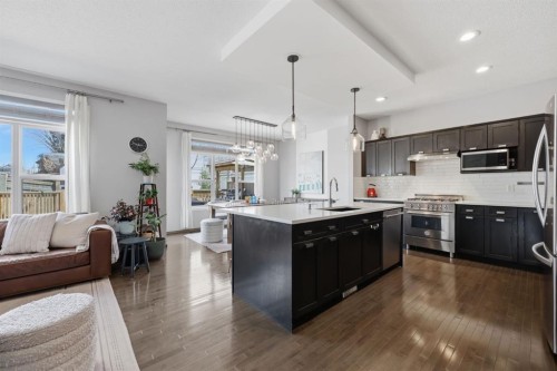 112 Evanston View Nw, Calgary, AB - Indoor Photo Showing Kitchen With Stainless Steel Kitchen With Upgraded Kitchen