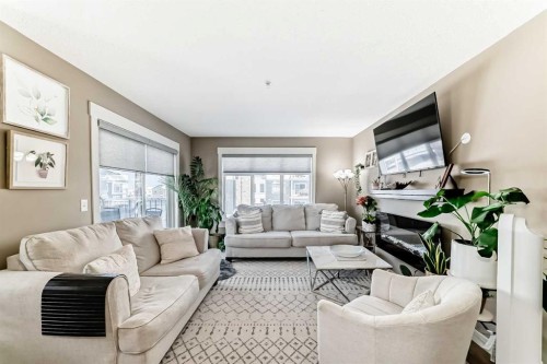 3301-155 Skyview Ranch Way Ne, Calgary, AB - Indoor Photo Showing Living Room