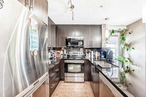 3301-155 Skyview Ranch Way Ne, Calgary, AB - Indoor Photo Showing Kitchen With Stainless Steel Kitchen With Double Sink With Upgraded Kitchen